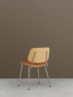 Fredericia Furniture Spisebordsstole<Søborg Stol, stålstel af Børge Mogensen