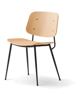 Fredericia Furniture Spisebordsstole<Søborg Stol, stålstel af Børge Mogensen