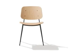 Fredericia Furniture Spisebordsstole<Søborg Stol, stålstel af Børge Mogensen