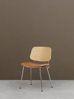 Fredericia Furniture Spisebordsstole<Søborg Stol, stålstel af Børge Mogensen