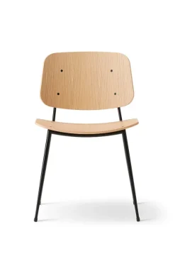 Fredericia Furniture Spisebordsstole<Søborg Stol, stålstel af Børge Mogensen