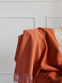 Silkeborg Uldspinderi Puder Og Plaider<Secret Plaid, coral/amber fra