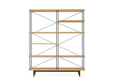 Stellar Works Reolsystemer|Reoler<Seiton reol 4-2R ( højre) fra , eg lakeret sort stel