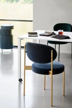 Verpan Spisebordsstole<Serie 430 spisestol, messing af Verner Panton