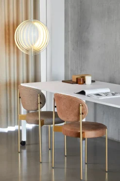 Verpan Spisebordsstole<Serie 430 spisestol, messing af Verner Panton