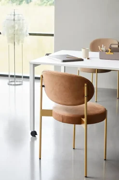 Verpan Spisebordsstole<Serie 430 spisestol, messing af Verner Panton