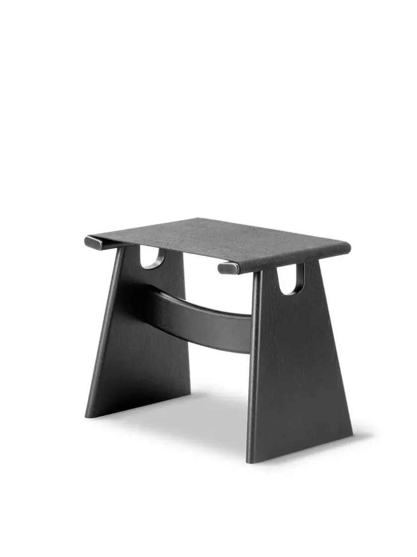 Fredericia Furniture Skamler<Seto Stool, eg sort lak fra