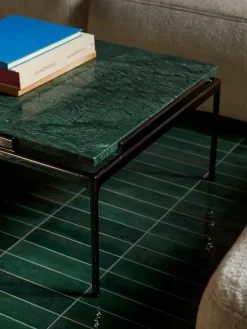 &Tradition Sofaborde<Sett LN13 Sofabord, verde guatemala marble/chrome fra