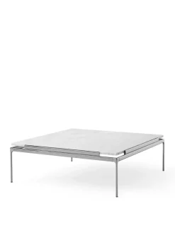 &Tradition Sofaborde<Sett LN13 Sofabord, verde guatemala marble/chrome fra