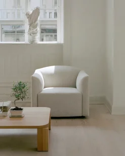 New Works Lænestole<Shore Lounge Chair Extended Base, taupe fra