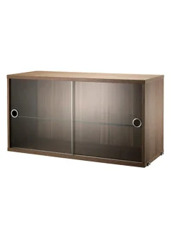 String Furniture Reolsystemer<Skab m. Glaslåger fra String