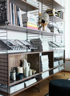 String Furniture Reolsystemer<Skab m. Glaslåger fra String