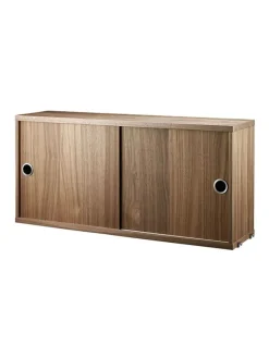 String Furniture Reolsystemer<Skab m. Skydelåger fra String