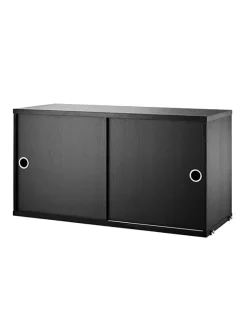 String Furniture Reolsystemer<Skab m. Skydelåger fra String