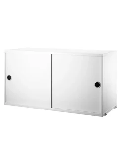 String Furniture Reolsystemer<Skab m. Skydelåger fra String