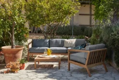 Fritz Hansen Udendørs Loungemøbler<Skagerak Virkelyst 3 pers. Sofa, Charcoal fra