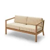 Fritz Hansen Udendørs Loungemøbler<Skagerak Virkelyst 2 pers. Sofa, Golden Yellow Stripe fra