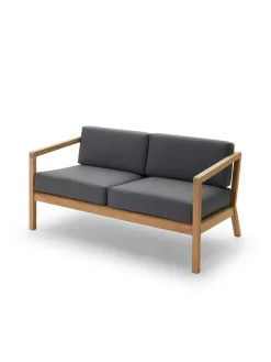 Fritz Hansen Udendørs Loungemøbler<Skagerak Virkelyst 2 pers. Sofa, Golden Yellow Stripe fra