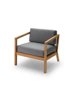 Fritz Hansen Udendørs Loungemøbler|Havestole<Skagerak Virkelyst Stol, Golden Yellow Stripe fra