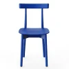 Nine Spisebordsstole<Skinny wooden chair, ash/blue fra