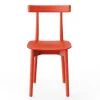 Nine Spisebordsstole<Skinny wooden chair, ash/red fra