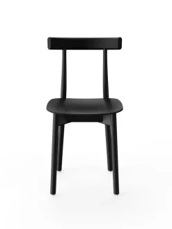 Nine Spisebordsstole<Skinny wooden chair, ash/red fra
