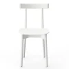 Nine Spisebordsstole<Skinny wooden chair, ash/white fra