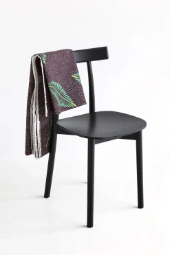 Nine Spisebordsstole<Skinny wooden chair, ash/white fra