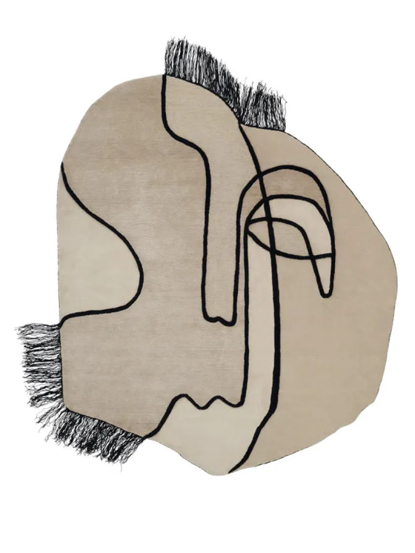 Linie Design Gulvtæpper<Slanted Self vægtæppe, 190 x 230 cm fra