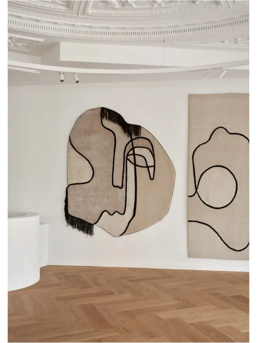 Linie Design Gulvtæpper<Slanted Self vægtæppe, 190 x 230 cm fra