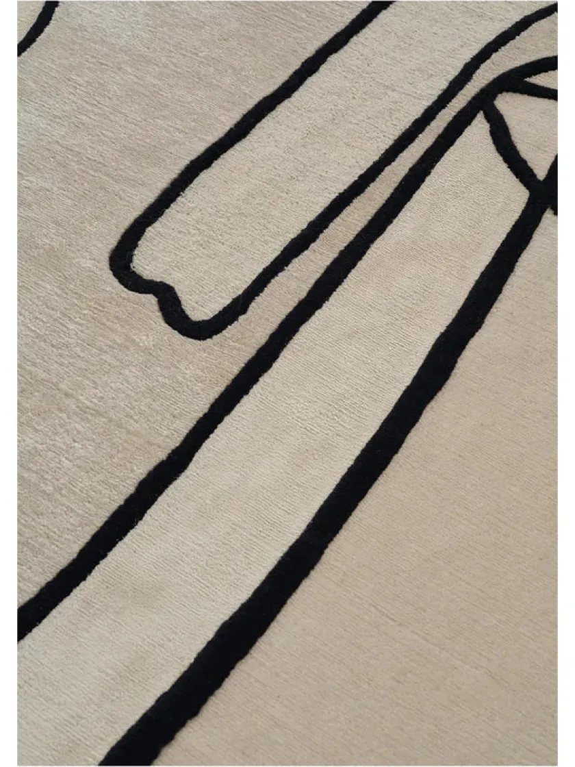 Linie Design Gulvtæpper<Slanted Self vægtæppe, 190 x 230 cm fra