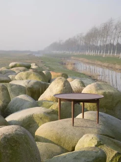 Stellar Works Sofaborde<Slow Coffee Table Ø 80 cm, walnut fra