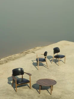 Stellar Works Spisebordsstole<Slow spisebordsstol, eg sort læder fra