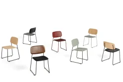 HAY Spisebordsstole<Soft Edge 50 Sled stol fra