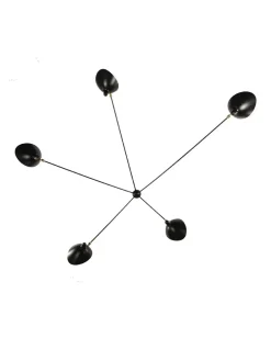 Editions Serge Mouille Væglamper|Spots<Spider Big Wall Lamp w/5 Fixed Arms af Serge Mouille
