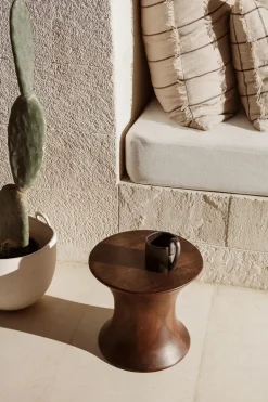 Ferm Living Skamler<Spin Stool, Brown fra