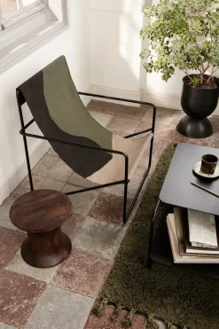 Ferm Living Skamler<Spin Stool, Brown fra