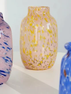 HAY Vaser<Splash Vase, Round light pink and yellow fra