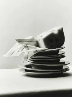 Louise Roe Service<S.R. Large Shallow Bowl fra