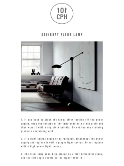 101 Copenhagen Gulvlamper|Spots<Stingray gulvlampe, bronze fra