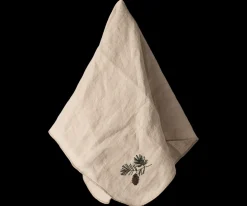 Maileg Juletræspynt<Stofserviet - Grankogle 100% hør fra