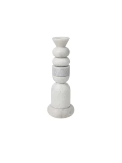 Tom Dixon Lysestager<Stone Stacking Candleholder White fra