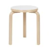 Artek Skamler<Stool 60, white laminate fra