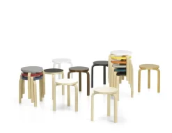 Artek Skamler<Stool 60, yellow lacquered fra