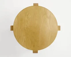 Artek Skamler<Stool E60, honey stained birk fra