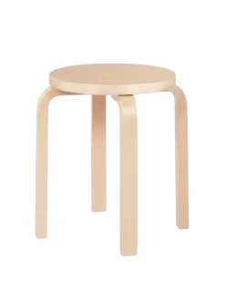 Artek Skamler<Stool E60, lakeret birk fra