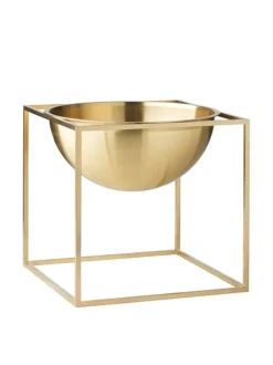 Audo Copenhagen Service<Stor Kubus Skål, guldbelagt fra