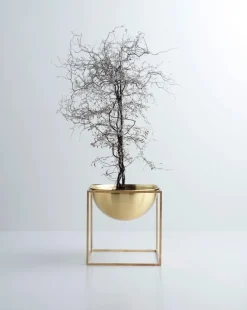 Audo Copenhagen Service<Stor Kubus Skål, guldbelagt fra