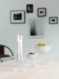 Audo Copenhagen Service<Stor Kubus Skål, guldbelagt fra