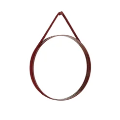 HAY Spejle<Strap Mirror No 2 Ø50 Red - Spejl fra